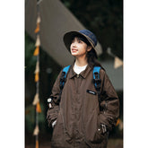 Unisex Jacket Vintage Overalls Jacket Loose Lapels Jacket